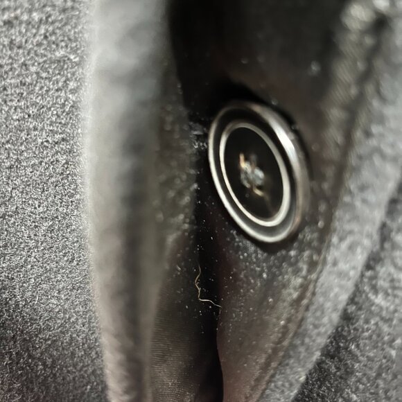 Fleurette Loro Piana 100% cashmere long black stand‎ collar trench coat size 10 - Picture 7 of 11